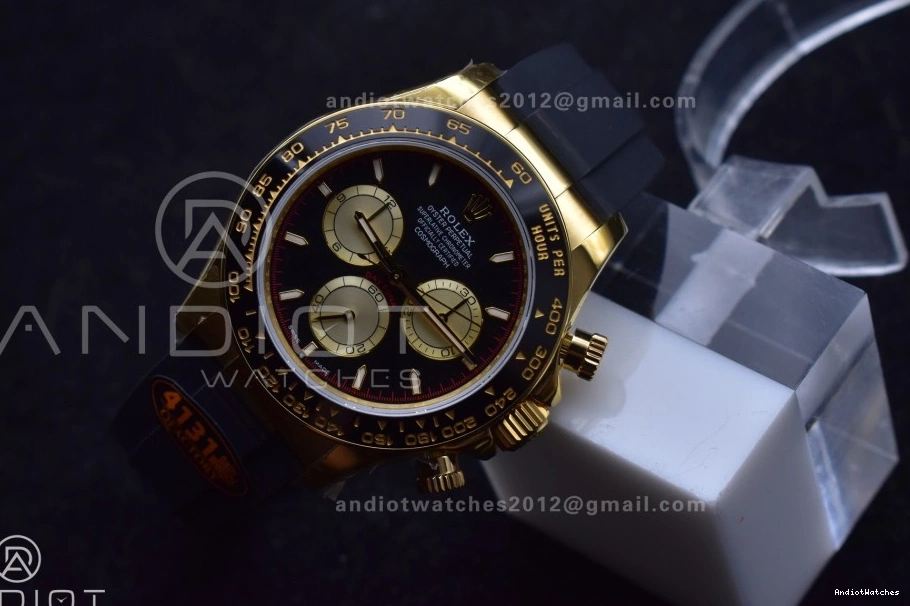 Dial V6 Sophisticated YG on QF 1:1 Black 126518 807 Edition Daytona (Weighted) Best Strap SH4131 Oysterflex 0414